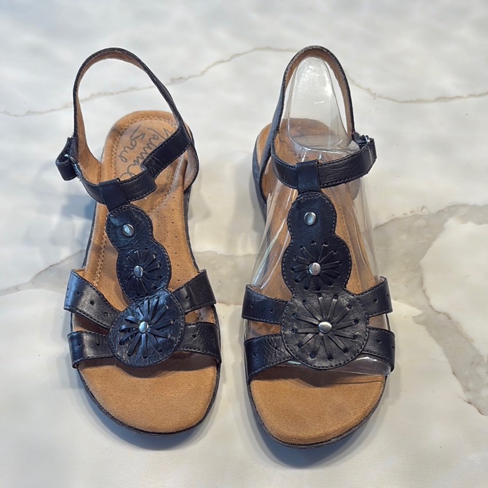 Black and Tan Sandals